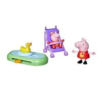 Peppa Pig Hasbro, Peppa y Evie Van al Parque, Carritos de Juguete para Niñas y Niños de 3 Años o Más, Muñecos, Multicolor, Patito, Accesorios para Casa de Muñecas, Juego para Inventar Historias