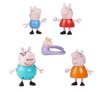 Peppa Pig Hasbro, Peppa y su Familia de Cinco, Muñecos para Niñas y Niños Pequeños, 5 Figuras de Personajes de la Serie, Accesorios para Casa de Muñecas, Color Rosa, Regalo de Juegos de Navidad