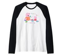Peppa Pig Having Fun Reading Camiseta Manga Raglan