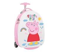 Peppa Pig Ice Cream - Trolley de Cabina 16 Pulgadas, Maleta con Ruedas, Candado de Seguridad, Maleta Ligera, 28x23x43 cm, Color Rosa Claro/Verde Menta