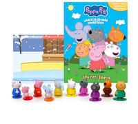 Peppa Pig ¡Juntos es más divertido! Diverti-Libros - Libro infantil de cuentos, 10 figuras, 1 alfombra de juego