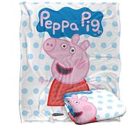 Peppa Pig Kids Silky Touch Blanket, 152 x 127 cm Peppa and Logo