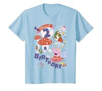 Peppa Pig Magical 2nd Feliz Cumpleaños Camiseta, Niños, Azul Bebé, 3 años