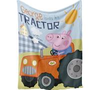 Peppa Pig - Manta de Forro Polar (100 x 140 cm, con George Pig y su Tractor)