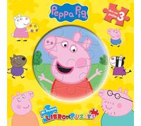 Peppa Pig Mi Primer Libro de Puzles - Rompecabezas para niños, libro de cartón de 10 páginas, 3 puzzles para disfrutar