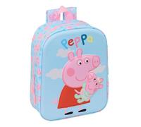 PEPPA PIG - Mochila de Guardería 3D, Fácil Limpieza, Ideal para Niños de Diferentes Edades, Cómoda y Versátil, Calidad y Resistencia, 22x10x27 cm