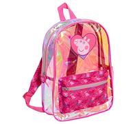 Peppa Pig Mochila de natación para niñas, transparente, lavable, para niños, bolsa de playa, rosa, Taille unique