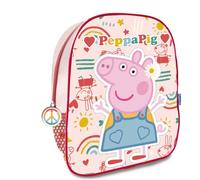 PEPPA PIG Mochila escolar diseño Correas alcochadas y ajustables. Capacidad 5.5 litros, medidas 22x26x9.5cm.