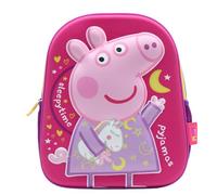 Peppa Pig Mochila infantil - Bolsa preescolar de EVA 3D | Ligera con bolsillos para botellas y correas reforzadas | Mochila escolar de jardín de infantes para niñas