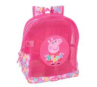 PEPPA PIG - Mochila Infantil de Playa, Anti Arena, con Asas, Fácil Limpieza, Ideal para Niños de Diferentes Edades, Cómoda y Versátil, 32x12x38 cm