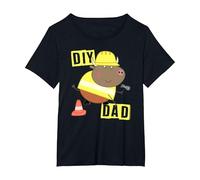 Peppa Pig Mr. Bull DIY Dad Camiseta, Mujer Tallas Grandes, Negro, 3XL Grande