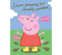 Peppa Pig Muddy Puddle Lienzo Impreso, Multicolor, 60 x 80 cm