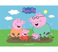 Peppa Pig - Oblea Comestible para Decoración de Tarta de Cumpleaños Infantil - A5