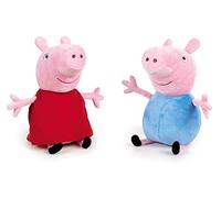 Peppa Pig - Pack de 2 Peluches Peppa Pig y George 20 centímetros - Calidad Super Soft