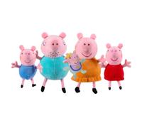 Peppa Pig Paquete de 5 peluches - Peppa, George, Evie, Mummy Pig & Daddy Pig - Juguetes preescolares de animales rellenos