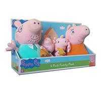 Peppa Pig - Paquete de Juguete de Peluche Suave de Familia de 4 en Caja de exhibición