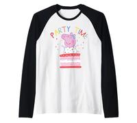 Peppa Pig Party Time Birthday Camiseta Manga Raglan