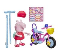 Peppa Pig, Pedaleando con Peppa, Set de Juego con Figura interactiva y Bicicleta - Versión en inglés