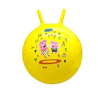 Peppa Pig - Pelota saltarina Hinchable Peppa Pig - con Agarre para Mayor Seguridad - Incluye hinchador Color Amarillo - Diámetro 45 cm (Deqube 920D00055)