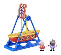 Peppa Pig - Peppa en el Barco Pirata - Set de Juego con un Barco Pirata Que se balancea y 2 Figuras