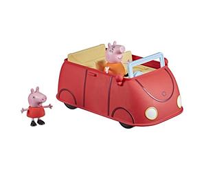 Peppa Pig Peppa's Adventures Peppas - Coche Familiar Rojo para Preescolar, Voz y Efectos de Sonido, Incluye 2 Figuras, Adecuado a Partir de 3 años