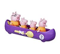 Peppa Pig Peppa's Family Canoe Trip - Juguete Preescolar de Viaje en Canoa: Incluye 4 Figuras, 1 vehículo con Ruedas rodantes; para Edades de 3 años en adelante, Multicolor
