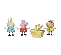 Peppa Pig Peppa's Picnic Fun-Juguete Preescolar temático, Incluye 3 Figuras y 1 Accesorio, para Edades de 3 años en adelante, Multicolor (Hasbro B09VLF93HK)