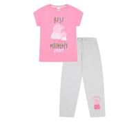 Peppa Pig Pijama largo de algodón para mujer Best Mummy Ever, rosa, 44-46