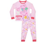 Peppa Pig Pijama Niña, Pijama Chica De Peppa, Evie y George, Pijamas Niña Mangas Largas, Set Pijamas De Invierno, Rosa 5-6 años