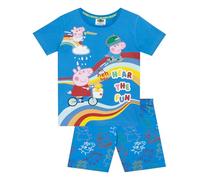 Peppa Pig Pijama Niño, George Pig Conjunto De Pijama Verano Niño, Conjunto Verano Algodón Pijamas, Azul 4-5 Años