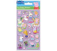Peppa Pig Pink Sparkly Reusable Stickers, Official Licensed Product, Reusable on Non-Porous Surfaces