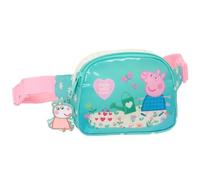 Safta Riñonera Peppa Pig Pretty Flowers Infantil Menta/Amarillo Pastel 14x4x11 cm