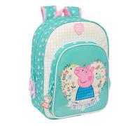 PEPPA PIG PRETTY FLOWERS - Mochila Escolar Infantil Animada, Mochila Niño, Mochila Infantil, Adaptable a Carro, Ideal para Niños en Edad Escolar, Cómoda y Versátil, Calidad y Resistencia, 26x11x34 cm