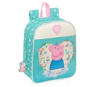 PEPPA PIG PRETTY FLOWERS - Mochila Infantil, Mochila Niño, Mochila Escolar, Adaptable a Carro, Ideal para Guardería, Cómoda y Versátil, Calidad y Resistencia, 22x10x27 cm