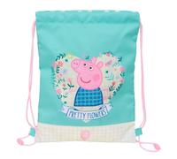 Safta Mochila saco plano junior Peppa Pig Pretty Flowers 26x34 cm cómoda y resistente