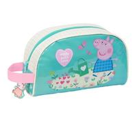 Peppa Pig Pretty Flowers - Neceser Grande Niño, Neceser Infantil, Adaptable a Carro, Ideal para Niños de 5 a 14 Años, Cómodo y Versátil, Calidad y Resistencia, 26x16x9 cm
