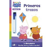 Peppa Pig. Primeros aprendizajes - Aprendo con Peppa Pig. Primeros trazos (Libro-pizarra): ¡Escribe, borra y vuelve a escribir! (Altea)