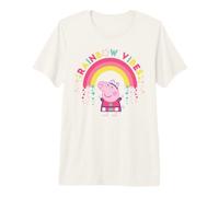 Peppa Pig Rainbow Vibes Stars Happy Friends Classic Forever Camiseta Premium