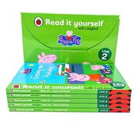 Peppa Pig Read It Yourself with Ladybird Level 2: 5 Books Collection Set (Going On Holiday, Daddy Pig's Office, Playing Football, First Sleepover, Camping Trip)