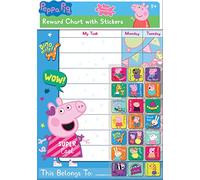 PEPPA PIG Reward Chart and Stickers Juguetes para apilar y Encajar, Multicolor, 29.7cm x 42cm (01.70.30.021)