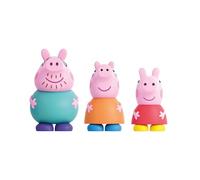 Peppa Pig - Set 3 Figuras baño Peppa Pig - Juguetes de Agua y baño- Incluye Mama, Papa y Peppa (DeQube 919D00046)