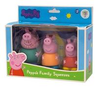 Peppa Pig - Set 3 Figuras baño Peppa Pig - Juguetes de Agua y baño- Incluye Mama, Papa y Peppa (DeQube 919D00046)