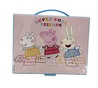 Peppa Pig- Set de actividades, Material de dibujo, Maletín, Actividades creativas, Multicolor, Producto Oficial (CyP Brands)
