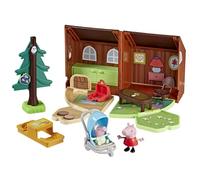 Peppa Pig, Set de Juego Viajes de Peppa: Aventura en el Chalet con casa Plegable y 2 Figuras, Incluye a la Bebé Evie, Juguetes preescolares para niños y niñas, A Partir de 3 años