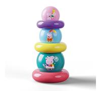 DQB DeQUBE Peppa Pig-Set de Pelotas apilables y Aros-Altura Total 25 cm (Deqube 920D00054), Multicolor, Medium
