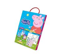 Peppa Pig Spaß-Set I Basteln - Rätseln - Stickern: Box mit 3 Büchern + Stickern ab 4 Jahren