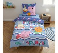 Aymax! Juego de cama Peppa Pig Splish Splash 1p - nórdica 140x200 cm + funda 65x65 cm - polialgodón