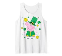 Peppa Pig St. Patrick's Day Shamrocks and Leprechaun Hat Camiseta sin Mangas
