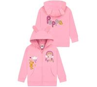 Peppa Pig Sudadera Niña, Sudadera Chica Orejas En 3D, Ropa Niña Algodón, Sudadera Cremallera, Rosa 18-24 Meses