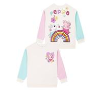 Peppa Pig Sudadera Niña | Sudaderas Niños De Algodón | Jersey Niña Manga Larga | Ropa De Niñas con Purpurina para Primavera | Crema 6-7 Años